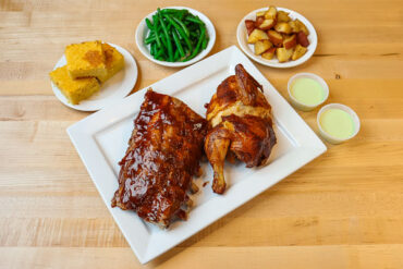 Half Chicken, Half Rack of Ribs